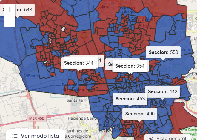 Comparación con resultados oficiales